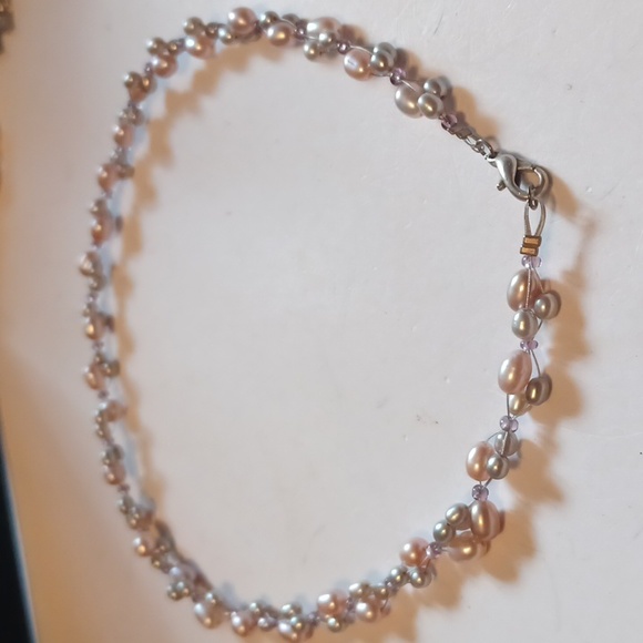 VINTAGE SMALL BEADED VINTAGE  PEARL NECKLACE, 15 INCHES, EXCELLENT CONDITION - Picture 3 of 3
